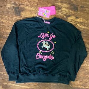 'Let's Go Cowgirls' Sweatshirt One Size NWT